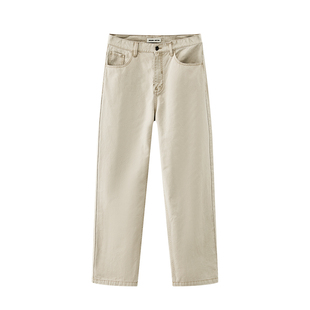 ORGANIC EMOTION真两件拼接牛仔裤cleanfit立体剪裁水洗冰蓝长裤