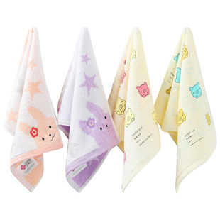 洁丽雅童巾纯棉割绒强吸水全棉宝宝儿童幼儿园洗脸洗手小毛巾正品