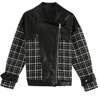 IHIMI海谧早秋小香风皮衣女