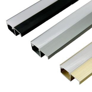 平面S款线条木饰面收边条护墙板收口条铝合金灯带装饰线铝材暗槽