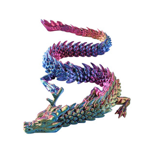 3D打印龙关节龙全身可动中国龙模型桌面造景装饰卡通礼物玩具摆件