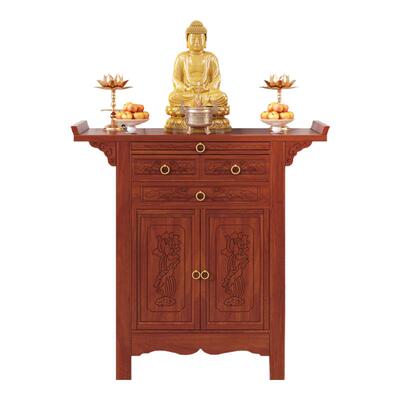 佛龛新中式立柜财神爷供桌神台