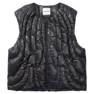 瞬时山野Monterest户外C6防泼水不规则轻量绗缝90白鸭绒羽绒马甲