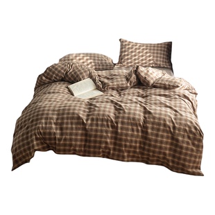 北欧风全棉色织复古色水洗棉居家四件套A类超柔100%纯棉公寓床品