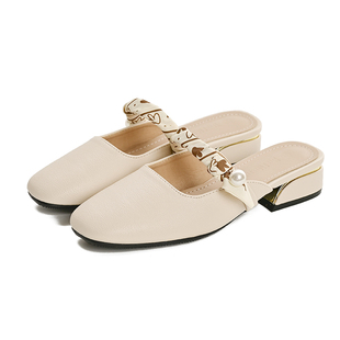 包头凉鞋女2025新款夏季时尚外穿配裙法式凉拖气质粗跟穆勒半拖鞋