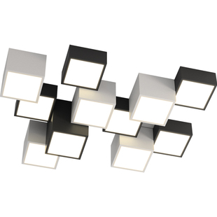 全光谱护眼客厅卧室几何方块吸顶灯黑白简约现代大气家装新款灯具