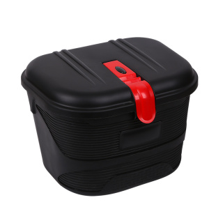 防盗电动车头盔筐带锁车篮通用防雨水自行车篓全封闭折叠车头盔箱