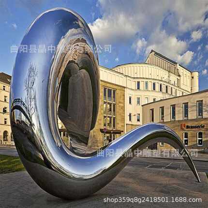 304镜面不锈钢景观雕塑抽象艺术金属装饰酒店地产售楼处商场镂空