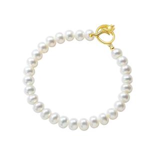 珍世缘珍珠手链 瑾薇5-6mm近圆轻奢小珠手链时尚珠宝送女友礼物A