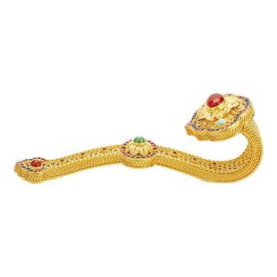 老万年黄金足金手工古法金大师亲研非遗匠承吉祥如意摆件