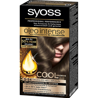 德国丝蕴灰棕亚麻金色精油染发剂