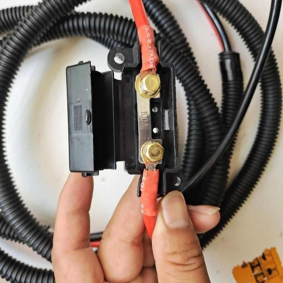 驻车空调连接线10平方空调线素货车十平方软铜线专用插头公母一对