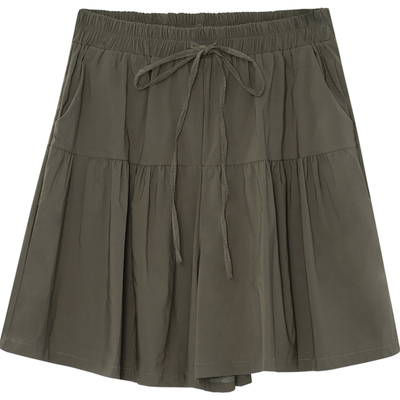 复古宽松百搭休闲阔腿五分裤裙裤