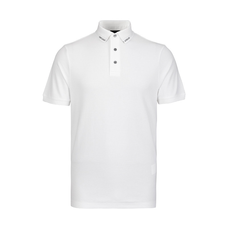 【自营】EMPORIO ARMANI/阿玛尼男士纯色翻领POLO衫商务日常百搭