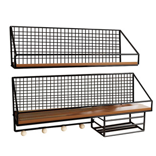 免打孔墙上置物架床头宿舍神器挂篮卧室好物墙面隔板墙面收纳架子