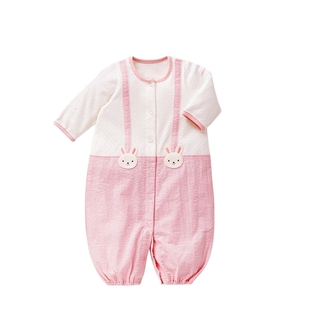 MIKIHOUSE日本制婴儿春秋衣服新生儿连身衣柔软包屁衣宝宝连体服