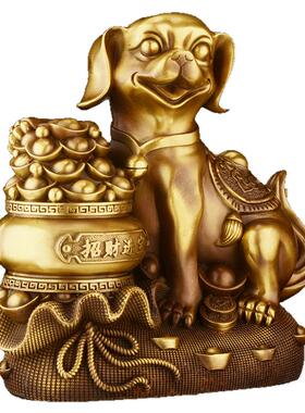 铜狗摆件纯铜西北缺角生肖狗