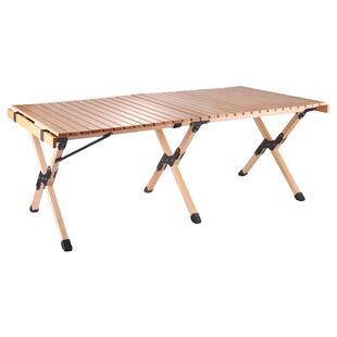 户外桌椅组合实木便携式折叠蛋卷桌摆摊露营野营野餐桌椅套装室外