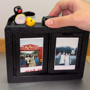 拍立得旋转相册小卡翻页相框摆台照片收纳影集创意生日礼物送朋友