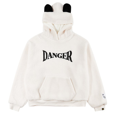 明星同款薛之谦秋冬字母熊猫刺绣