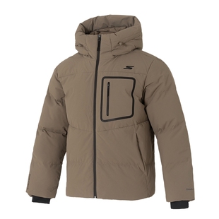 斯凯奇梭织短款羽绒服外套男装2025冬季新款保暖运动服P425M034