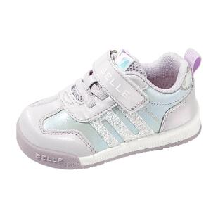 百丽男女童稳步鞋女宝宝鞋春秋魔术贴软底休闲运动鞋轻便儿童鞋子