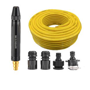 黑金刚水枪套装家用浇花喷头水龙头接水加厚软管高压冲刷洗车工具