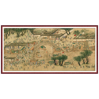 客厅背景墙自粘贴纸山水画