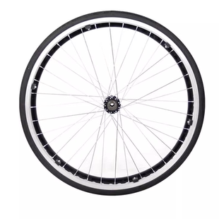 恒倍舒轮椅后轮配件24寸轮胎减震实心胎轮子充气胎轴承螺杆免充气