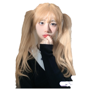 一口喵【奶茶妹妹】女日常网红长直发自然逼真甜美白金假发全头套