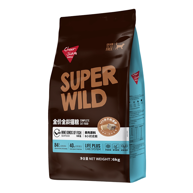 畅享优品9种鱼冻干猫粮6kg