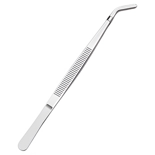 保联304不锈钢镊子加厚圆弯头敷料镊子鱼缸水草聂子工具维修夹子