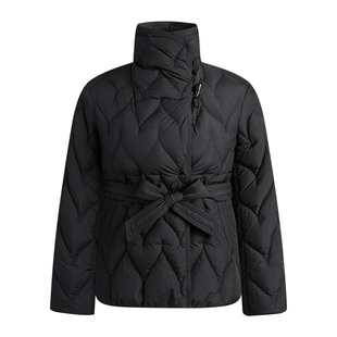 Navigare意大利小帆船黑色薄款羽绒服女士冬季新款通勤短款羽绒衣