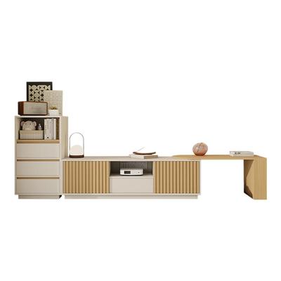 原木风电视柜小户型卧室背景墙