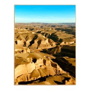 戊土画黄土山风水画五行喜土挂画黄土高坡山脉属土书房办公室挂画