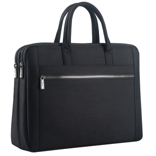 杰利公文包男士手提包商务电脑包帆布休闲文件包公务包会议包商务办公男款资料袋牛津帆布收纳袋定制印刷logo