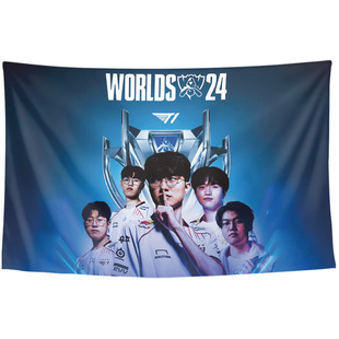 T1战队SKT李相赫FAKER周边应援电竞主题装饰背景墙布海报挂布挂毯