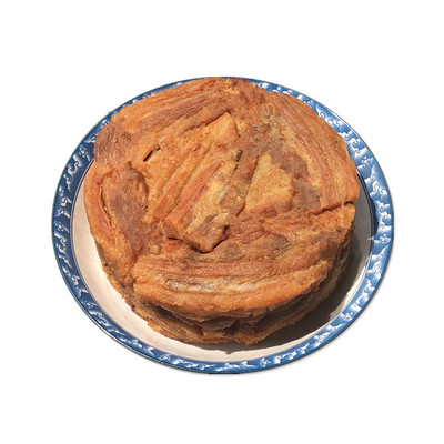 黄桥脆巴香脱脂肉渣圆饼五花肉片