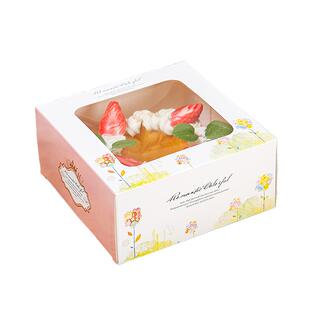 4/5寸小芝士慕斯蛋糕盒大月饼盒雪媚娘烘焙开窗甜甜圈面包打包盒