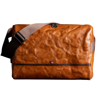 吉卡尼 小众复古骑行机车包男通勤信使包机能邮差包大容量斜挎包