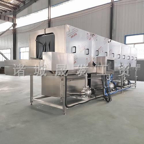 晟发工贸隧道式洗筐机 灭菌洗筐机 厂家定制水果蔬菜清洗洗筐机