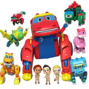 灵动创想帮帮龙儿童男孩玩具礼物韦斯恐龙机器人机甲龙王合体变形