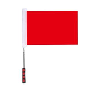 新款志愿者交通文明指挥旗帜督导劝导指引旗帜安全信号导游领队手摇旗小红旗三角旗纯红色空白旗舞蹈