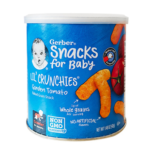 美国进口嘉宝Gerber番茄奶酪泡芙条儿童零食品宝宝辅食