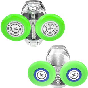 淋浴房移门滑轮老式轨道吊轮圆弧形浴室推拉玻璃门不锈钢滚轮配件