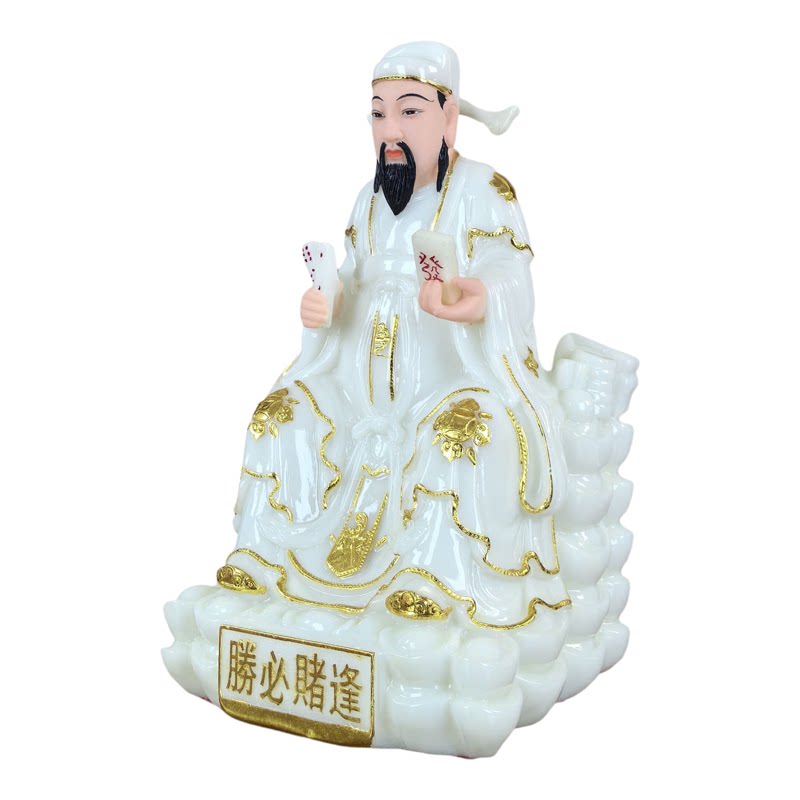 赌神神像合成汉白玉仿玉石招偏财韩信爷招财赌王佛像像彩色
