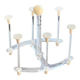 尊慕斯简约杯架子置物架客厅桌面玻璃茶水杯倒挂架带托盘沥水杯架