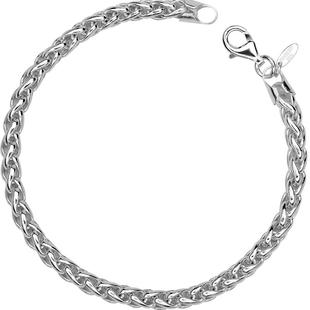 海盗船银饰手链男款  素银编织手链女925银简约韩版情侣学生饰品