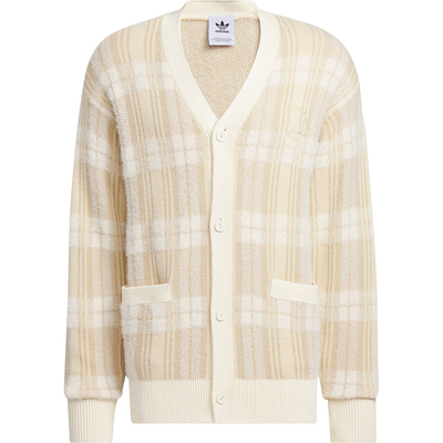 阿迪达斯男士针织条纹休闲外套