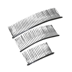 韩国刘海前发插梳黑色钢丝发梳碎发U形夹子带齿发箍发卡发簪子叉